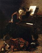 Thomas Eakins Scene at Home oil painting